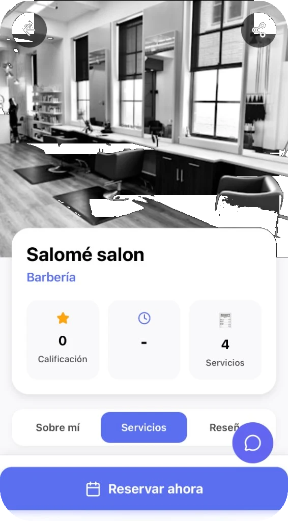 Perfil público de Salomé salon en Glow